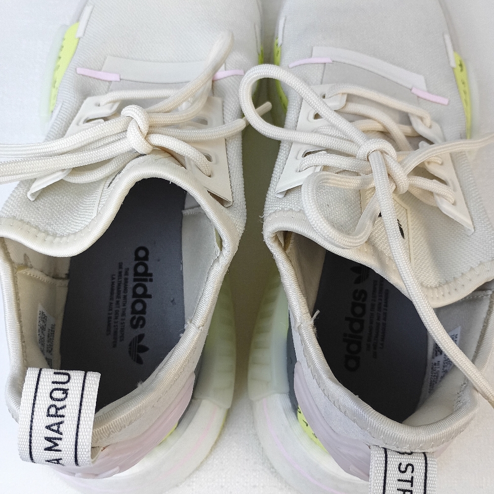 Adidas NMD R1 wonder white Pulse Yellow Pink sz 6 sneakers shoes low tops. - Picture 5 of 13